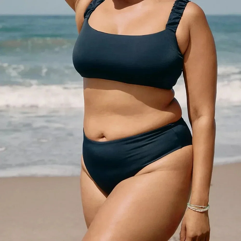 NWT Anthropologie Nomads High Waisted Black Bikini Bottom 4X - Picture 4 of 6
